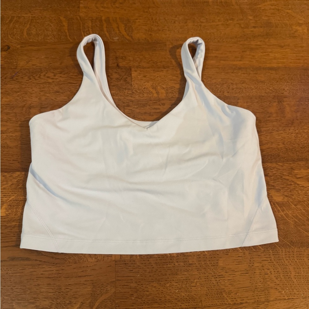 White Cropped Tank Top